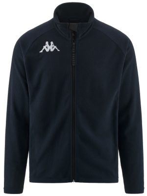 6CENTO 687BFZ - Fleece - Jacket - Unisex - BLUE DK- BLACK