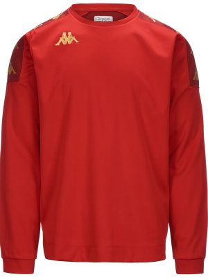KAPPA4FOOTBALL GAVERNO - Fleece - Jumper - Man - RED-RED DK DAHLIA