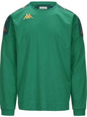 KAPPA4FOOTBALL GAVERNO - Fleece - Jumper - Man - GREEN-GREEN GALAPAGOS