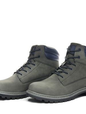 LOGO FILLMORE MD - Ankle Boots - Laced - Unisex - GREY DK-BLUE MARINE
