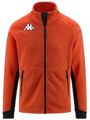 6CENTO 687N - Fleece - Jacket - Man - ORANGE SMUTTY-BLACK