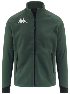 6CENTO 687N - Fleece - Jacket - Man - GREEN DK FOREST-BLACK
