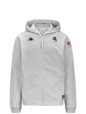 ARUFEODA US - Fleece - Jumper - Unisex - GREY MD-WHITE-MELANGE