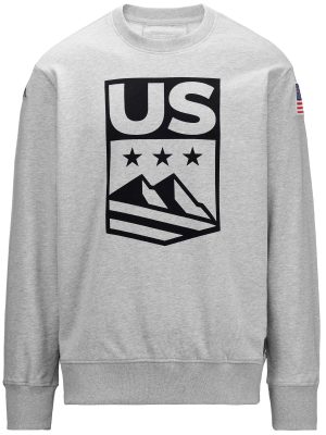 UTAHI 2 US - Fleece - Jumper - Unisex - GREY MD-WHITE-MELANGE