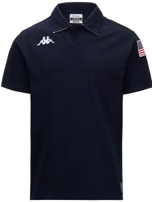 ANGAT USA US - Polo Shirts - Polo - Unisex - BLUE DK NAVY-WHITE MILK
