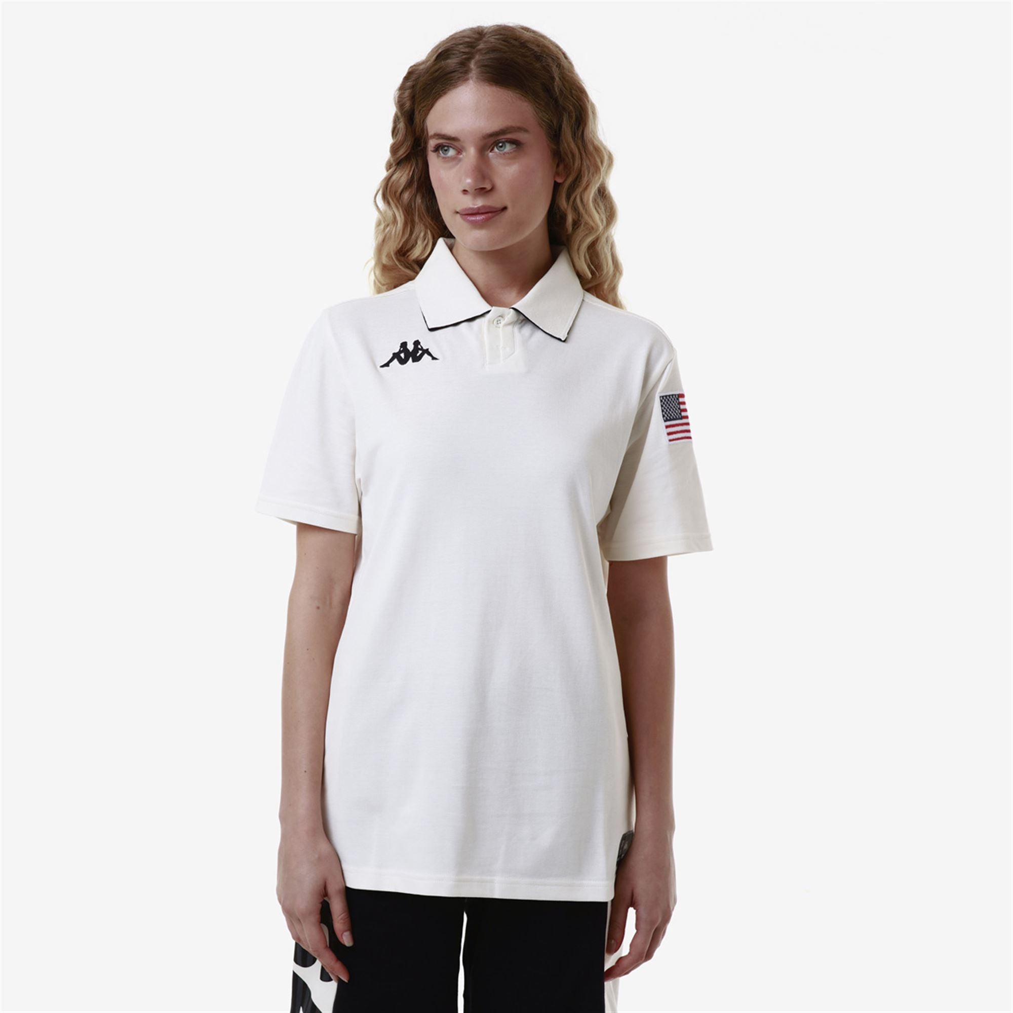 ANGAT USA US - Polo Shirts - Polo - Unisex - WHITE MILK-BLUE DK NAVY - Image 4