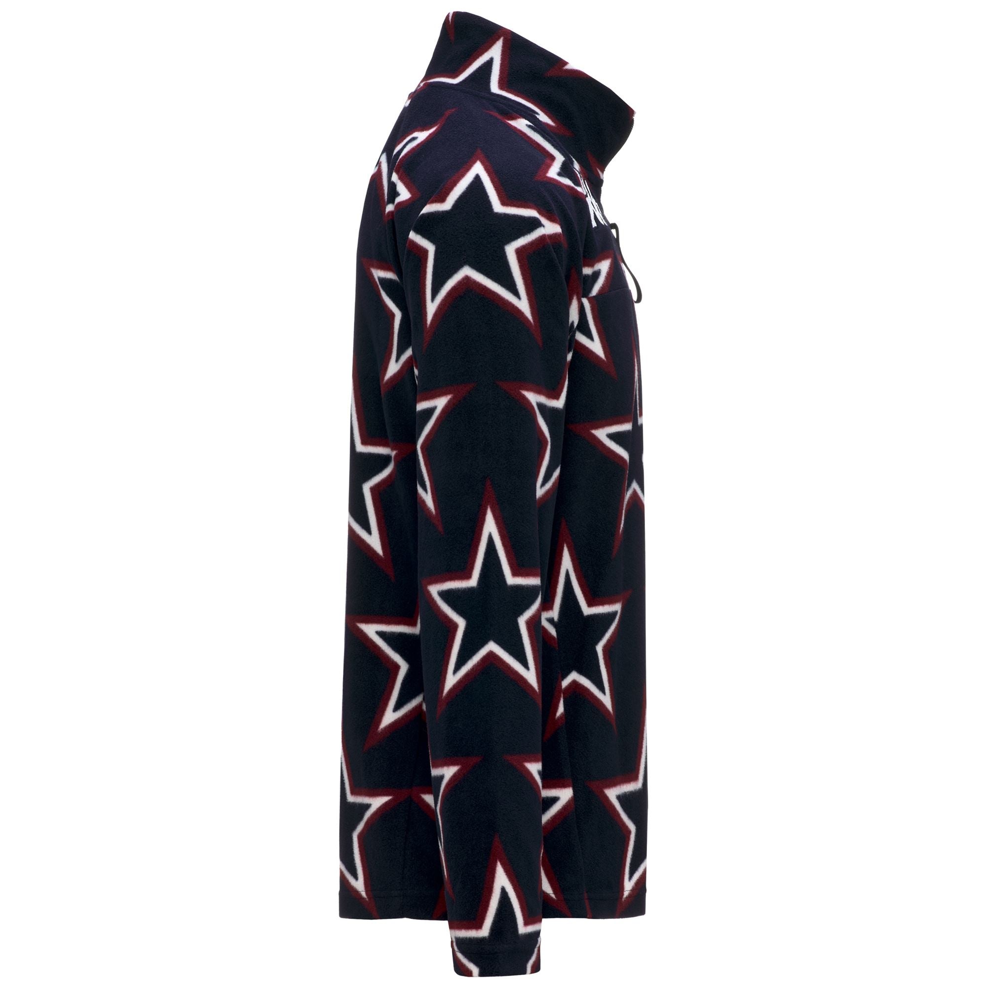 818G US - Fleece - Jacket - Unisex - Blue Baritone-Pomgranate-White - Image 2