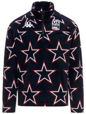 818G US - Fleece - Jacket - Unisex - Blue Baritone-Pomgranate-White