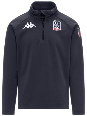 821 US - Fleece - Cardigan - Unisex - BLUE BARITONE