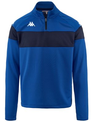 KAPPA4FOOTBALL DOVARE - Fleece - Jumper - Man - BLUE SAPPHIRE-BLUE MARINE