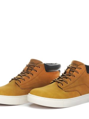 LOGO FINEGAN - Ankle Boots - Laced - Man - YELLOW TAN-BROWN DK