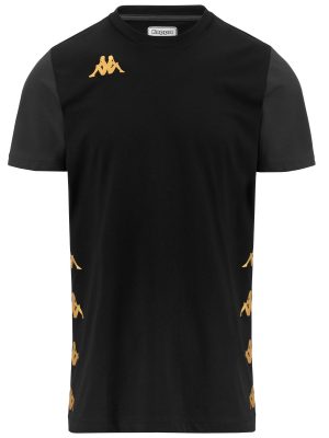KAPPA4FOOTBALL GIOVO - T-ShirtsTop - T-Shirt - Man - BLACK-GREY DK