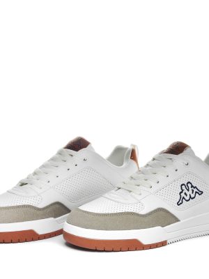 LOGO MANIS - Sneakers - Low Cut - Man - WHITE-BROWN DK KHAKI