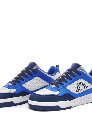 LOGO MANIS - Sneakers - Low Cut - Man - WHITE TOFU-BLUE MARINE