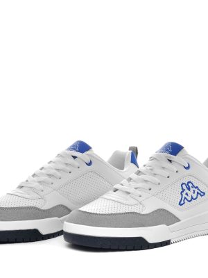 LOGO MANIS - Sneakers - Low Cut - Man - WHITE-BLUE SAPPHIRE