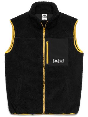 OLESIA - Fleece - Vest - Man - Black-Yellow Spectra