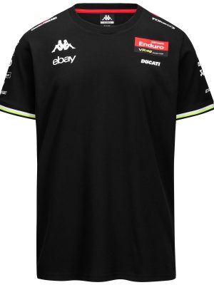 AMIRIM VR46 - Active Jerseys - Shirt - Man - BLACK-NEON YELLOW-RED FLAME