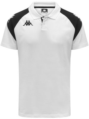 KAPPA4FOOTBALL   LANETTO - Polo Shirts - Polo - Man - WHITE-BLACK