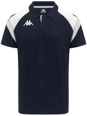KAPPA4FOOTBALL   LANETTO - Polo Shirts - Polo - Man - BLUE MARINE-WHITE