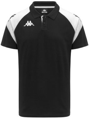 KAPPA4FOOTBALL   LANETTO - Polo Shirts - Polo - Man - BLACK-WHITE