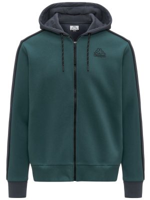 LOGO GRIFO - Fleece - Jacket - Man - GREEN JASPER-GREY INK