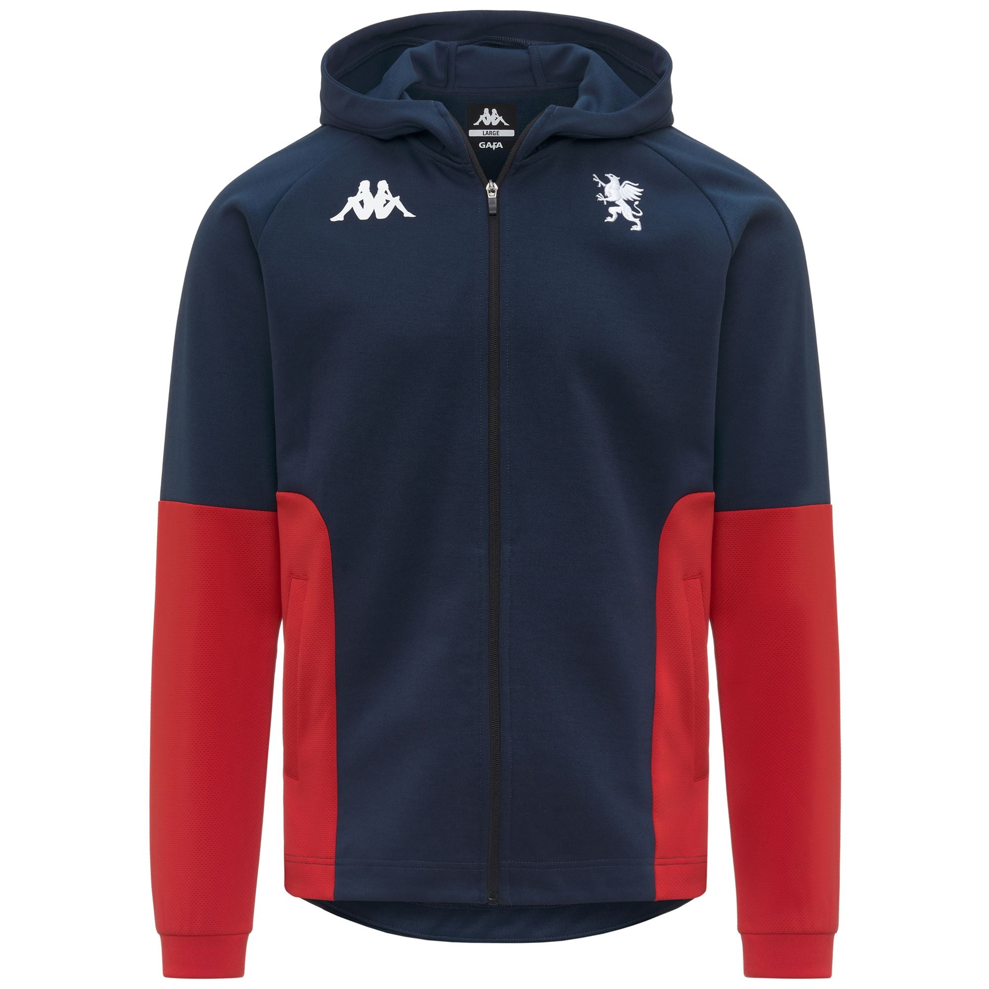 MEQUO GENOA - Fleece - Jacket - Man - BLUE DK-RED BLAZE