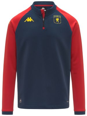MUZIRA PRO GENOA - Fleece - Jumper - Man - BLUE DK-RED BLAZE