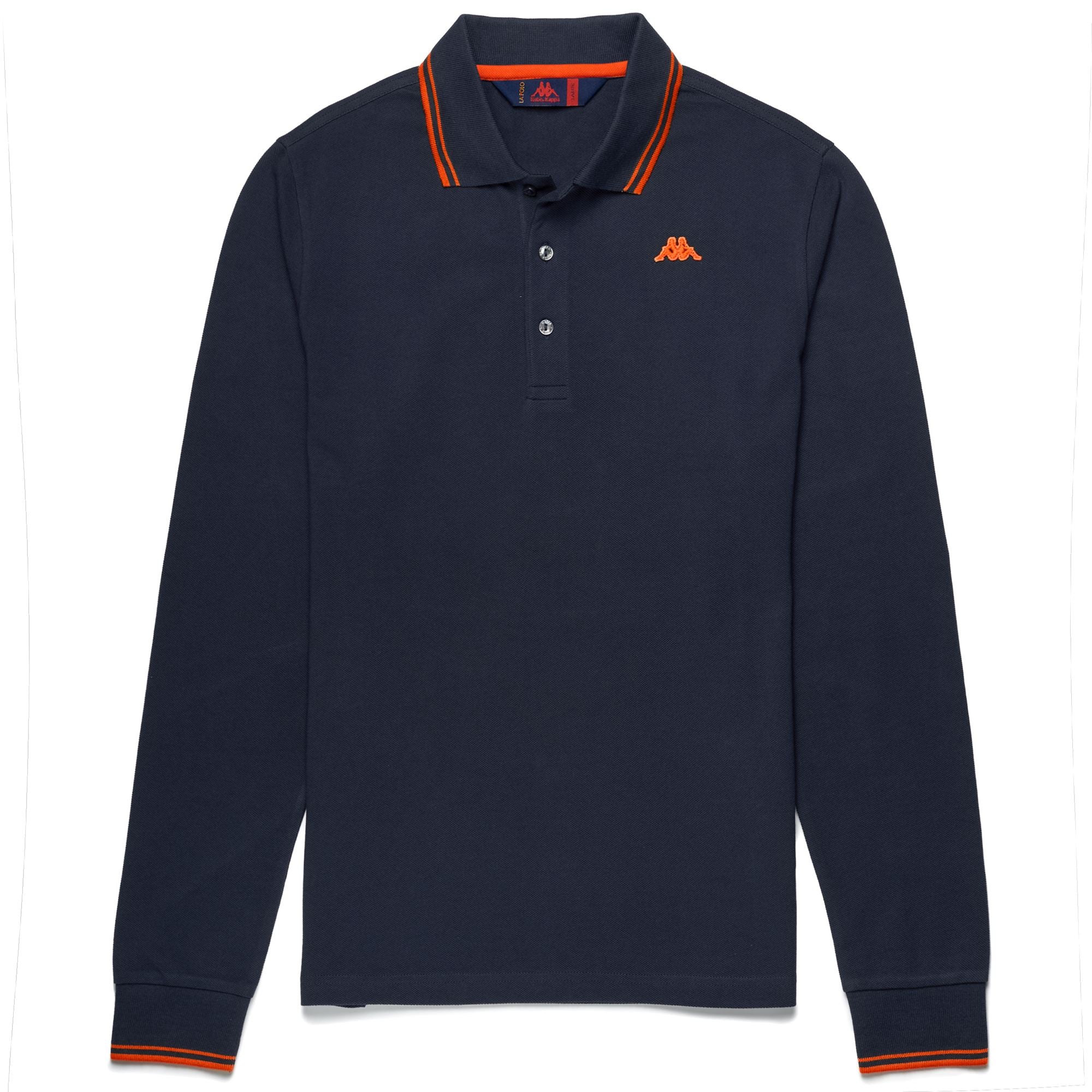 GORD - La polo Robe di Kappa - Polo - Man - BLUE NAVY-ORANGE RED