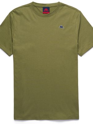 LUC - T-ShirtsTop - T-Shirt - Man - GREEN OLIVINE-BLUE NAVY
