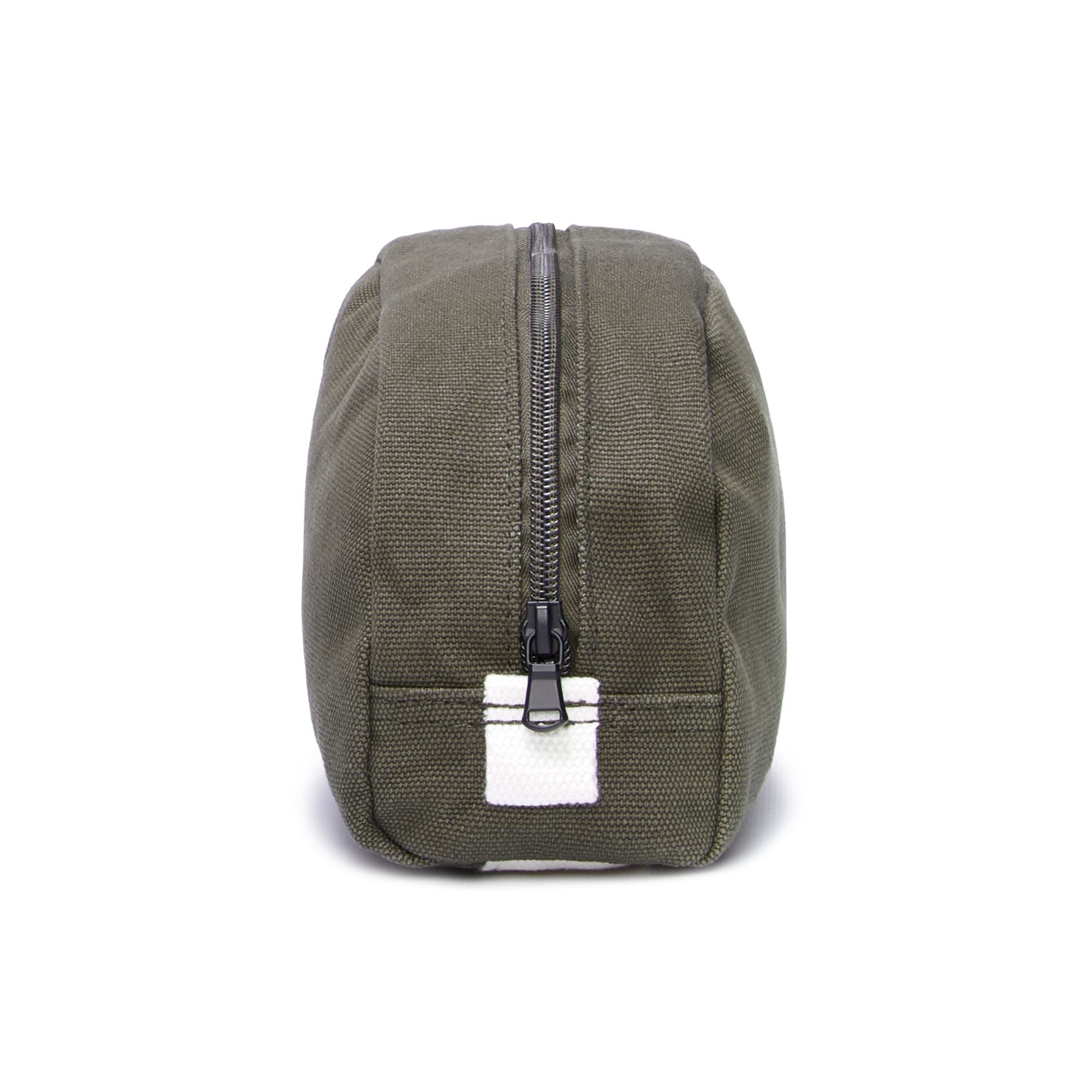 MOGWAI CANVAS - Small Accessories - BEAUTY CASE - Unisex - GREEN MILITARY-WHITE NATURAL - Image 2