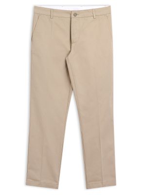 WINGI PEACHED GABARDINE - Pants - CHINO - Man - BROWN LT  WALNUT