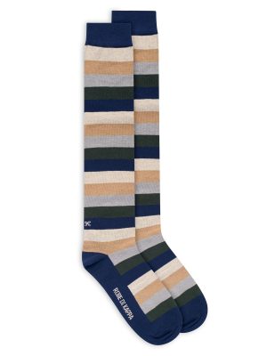 VISOLA - Socks - Knee High Sock - Man - BLUE IRIS-GREEN JUNE-GREY FROST-BEIGE COFFEE-BEIGE CLAY
