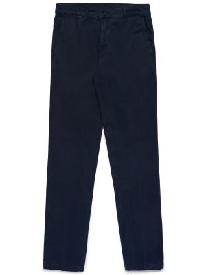WERNER PEACHED GABARDINE - Pants - CHINO - Man - BLUE NAVY