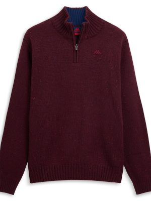 PARKER - KNITWEAR - Polo - Man - RED DK AMARANTO-BLUE IRIS