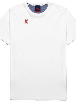 LUC GENOA - T-ShirtsTop - T-Shirt - Man - WHITE-RED BLAZE