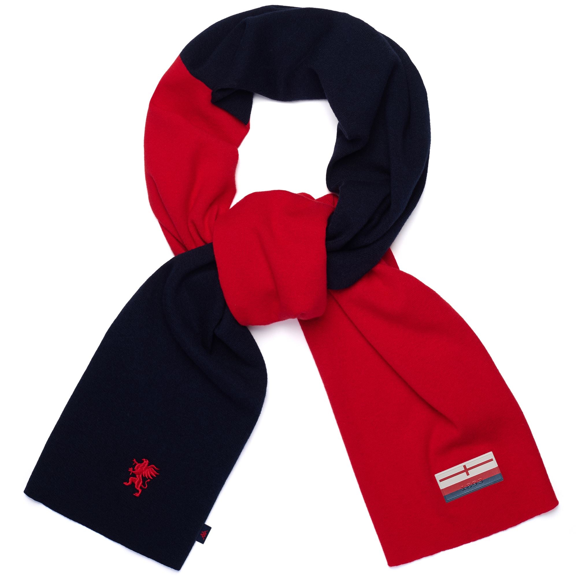 JAMIL GENOA - Scarves - SCARF - Unisex - BLUE MARINE-RED BLAZE