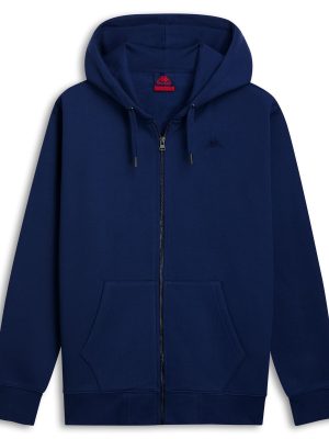 CASPIAN BRUSHED - Fleece - Hoodie Full Zip - Man - BLUE IRIS