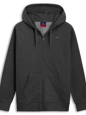 CASPIAN BRUSHED - Fleece - Hoodie Full Zip - Man - GREY CHARCOAL