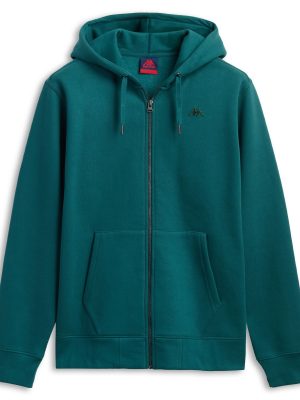 CASPIAN BRUSHED - Fleece - Hoodie Full Zip - Man - GREEN JUNE