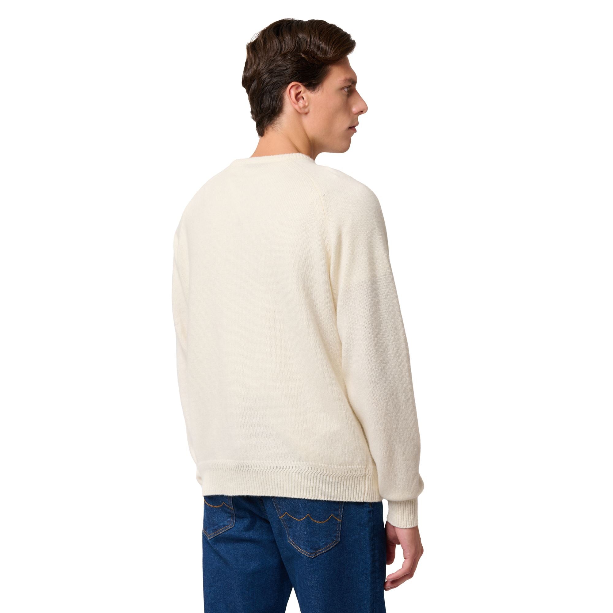 EROI KNIT CORTINA - KNITWEAR - Jumper - Man - WHITE NATURAL-BLUE-RED - Image 4