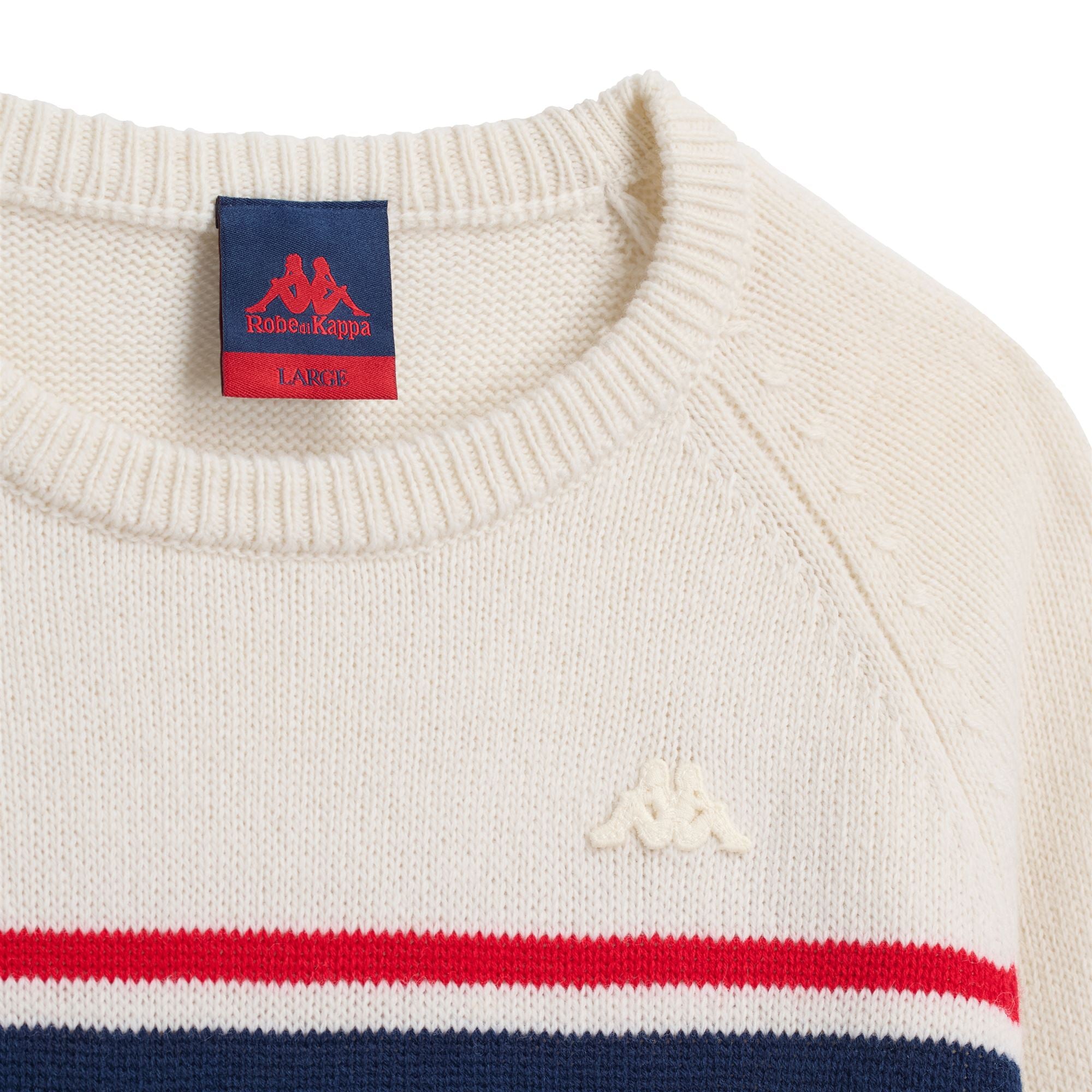 EROI KNIT CORTINA - KNITWEAR - Jumper - Man - WHITE NATURAL-BLUE-RED - Image 3