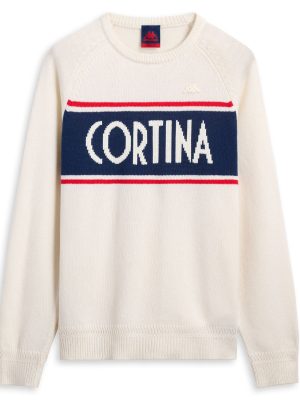 EROI  KNIT CORTINA - KNITWEAR - Jumper - Man - WHITE NATURAL-BLUE-RED