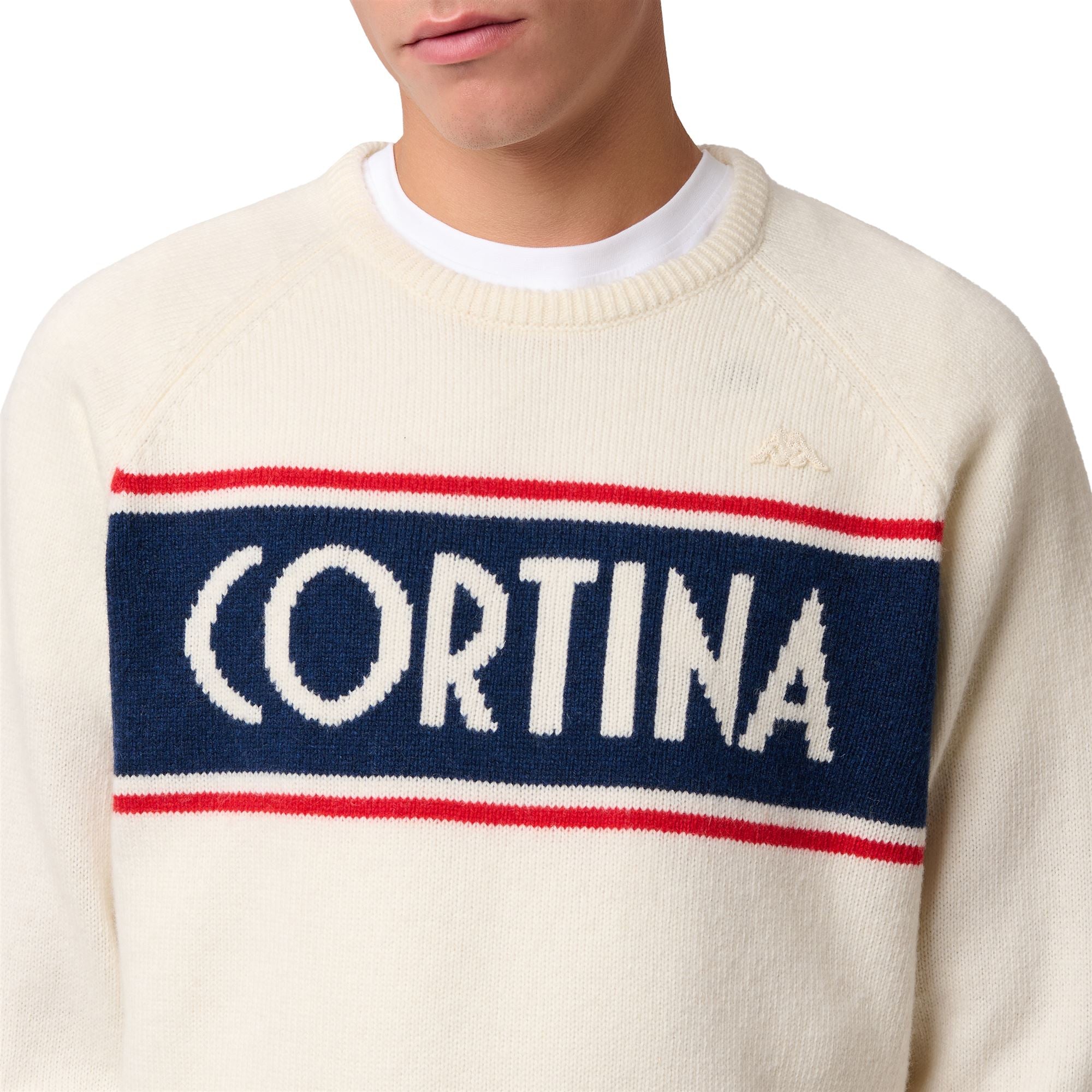 EROI KNIT CORTINA - KNITWEAR - Jumper - Man - WHITE NATURAL-BLUE-RED - Image 5