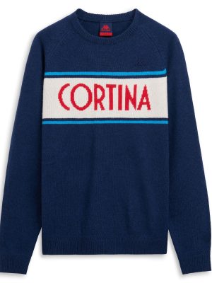 EROI  KNIT CORTINA - KNITWEAR - Jumper - Man - BLUE MARINE-AZURE BLUE-WHITE NATURAL-RED TRUE