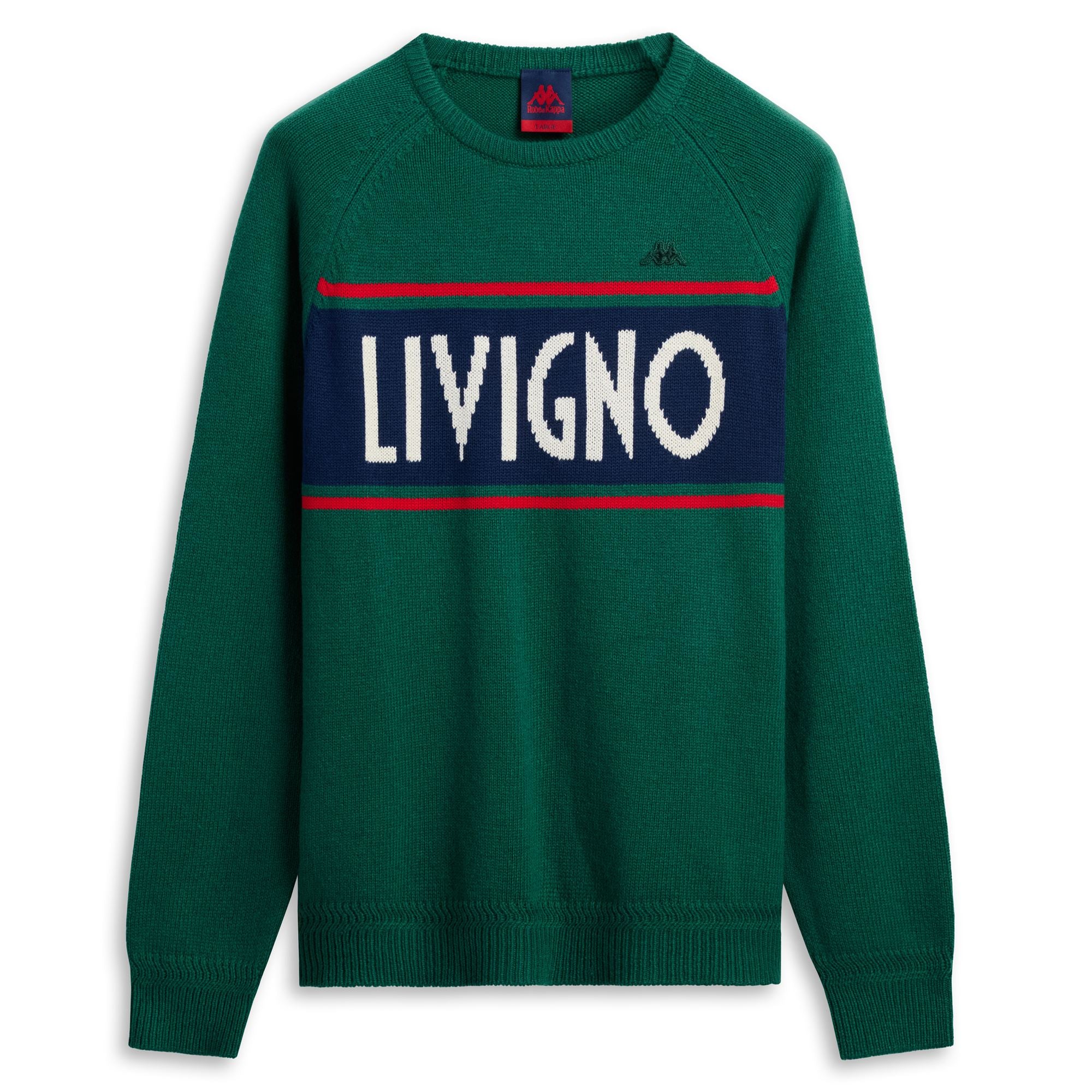 EROI KNIT LIVIGNO - KNITWEAR - Jumper - Man - GREEN-BLUE-RED-WHITE NATURAL