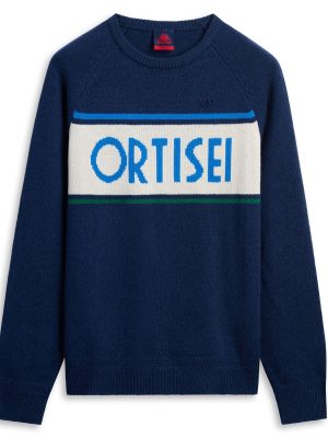 EROI KNIT ORTISEI - KNITWEAR - Jumper - Man - BLUE-WHITE NATURAL-AZURE-GREEN