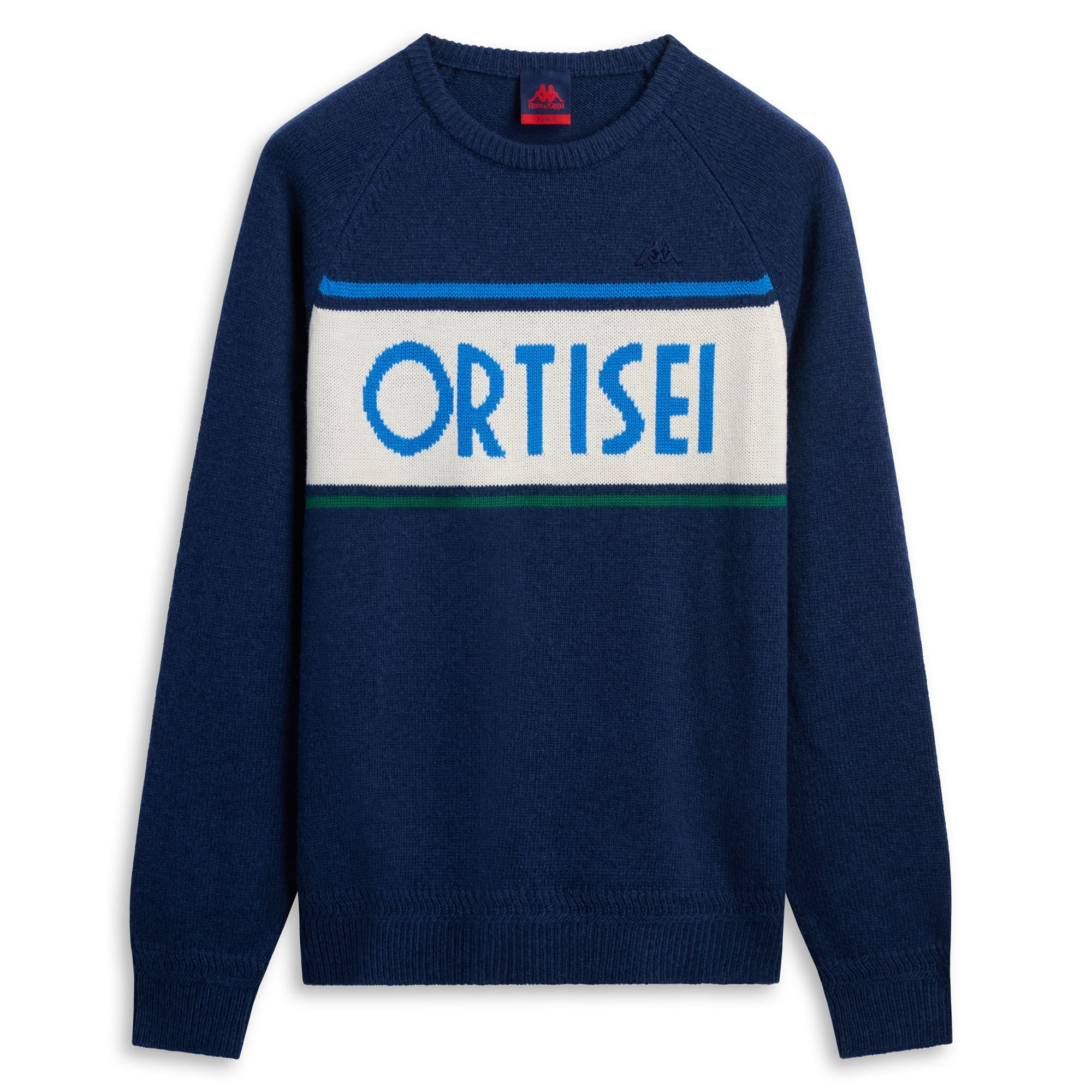EROI KNIT ORTISEI - KNITWEAR - Jumper - Man - BLUE-WHITE NATURAL-AZURE-GREEN
