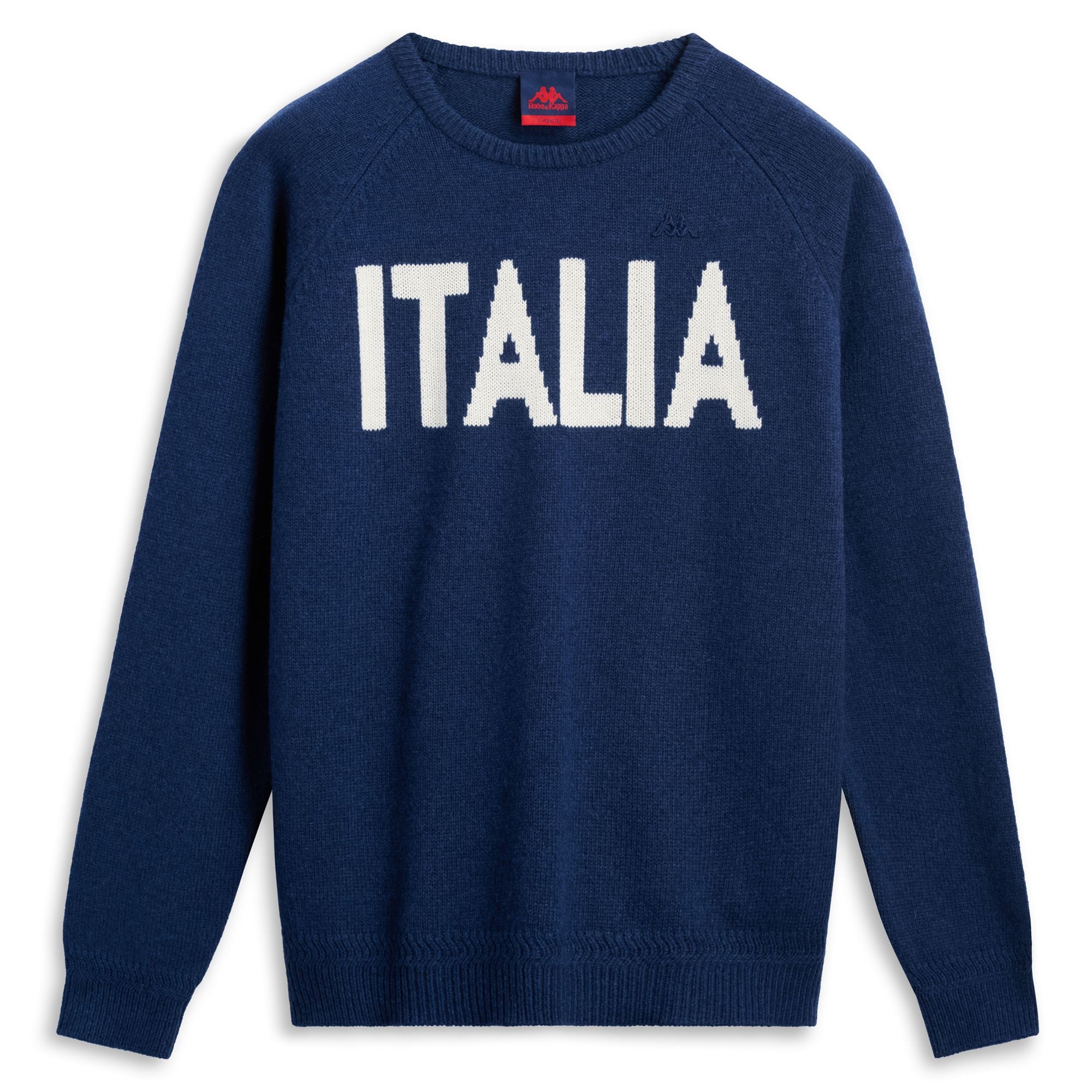 EROI KNIT ITALIA - KNITWEAR - Jumper - Man - BLUE IRIS-WHITE NATURAL