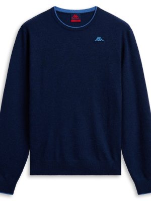 GRAVER - KNITWEAR - Pull  Over - Man - BLUE IRIS-BLUE ROYAL LT