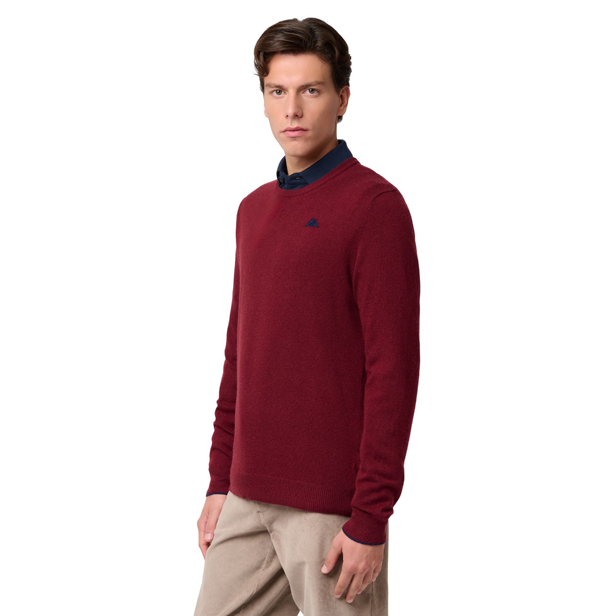 GRAVER - KNITWEAR - Pull Over - Man - RED POMEGRANATE-BLUE IRIS - Image 6